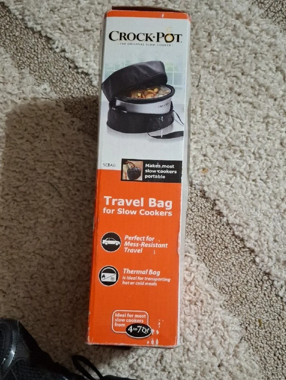 Crock-Pot Black Travel Bag for Slow Cookers